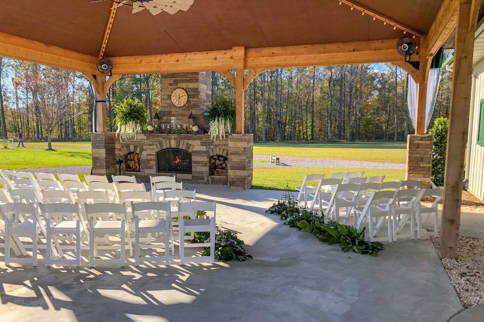 Outdoor ceremony area