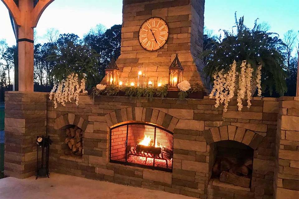 Romantic fireplace