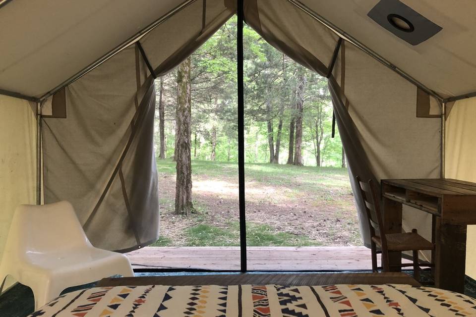 View from safari tent