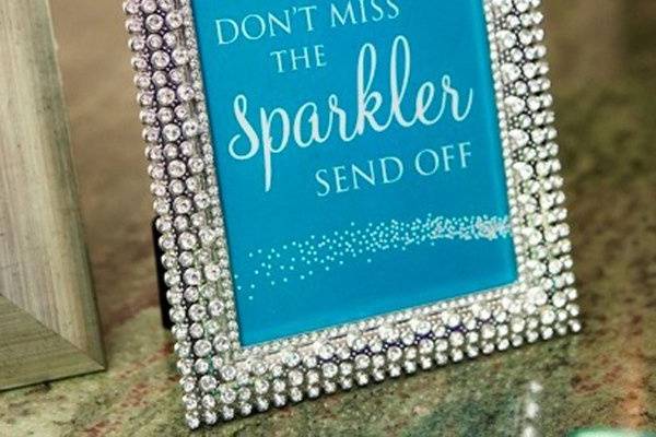 Sparkler send off sign