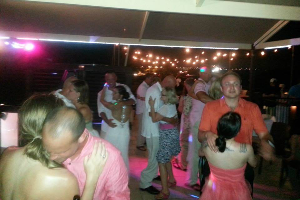 Guests dancing