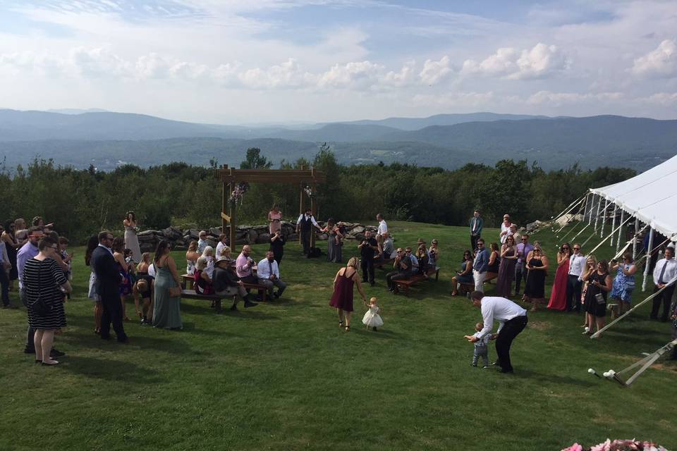 Tent reception set-up