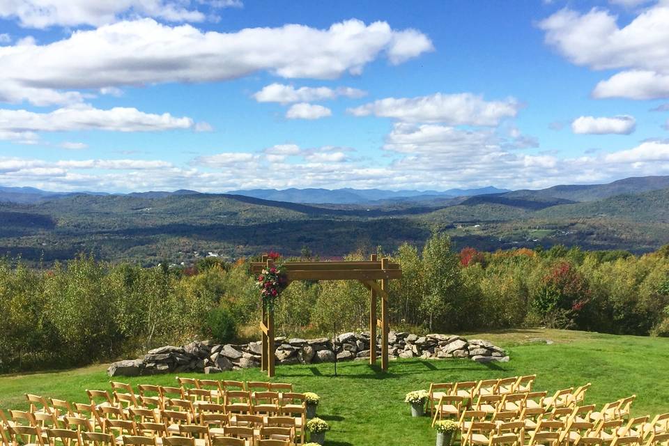 View from the wedding arbor