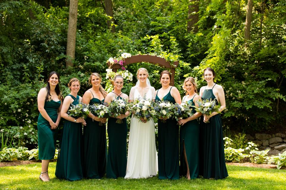 Bridal Party in The Cove