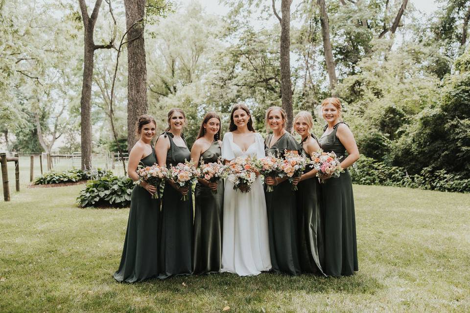 Bridal Party in The Cove