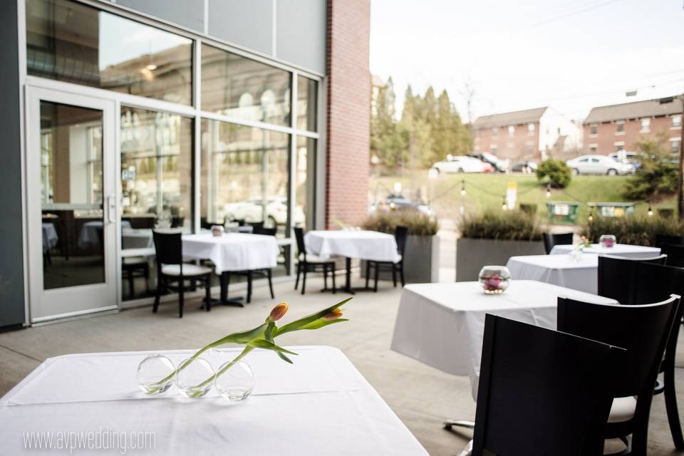 Outdoor reception area