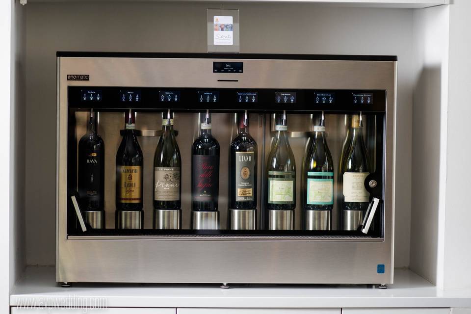 Enjoy measured pours from our Enomatic wine dispenser