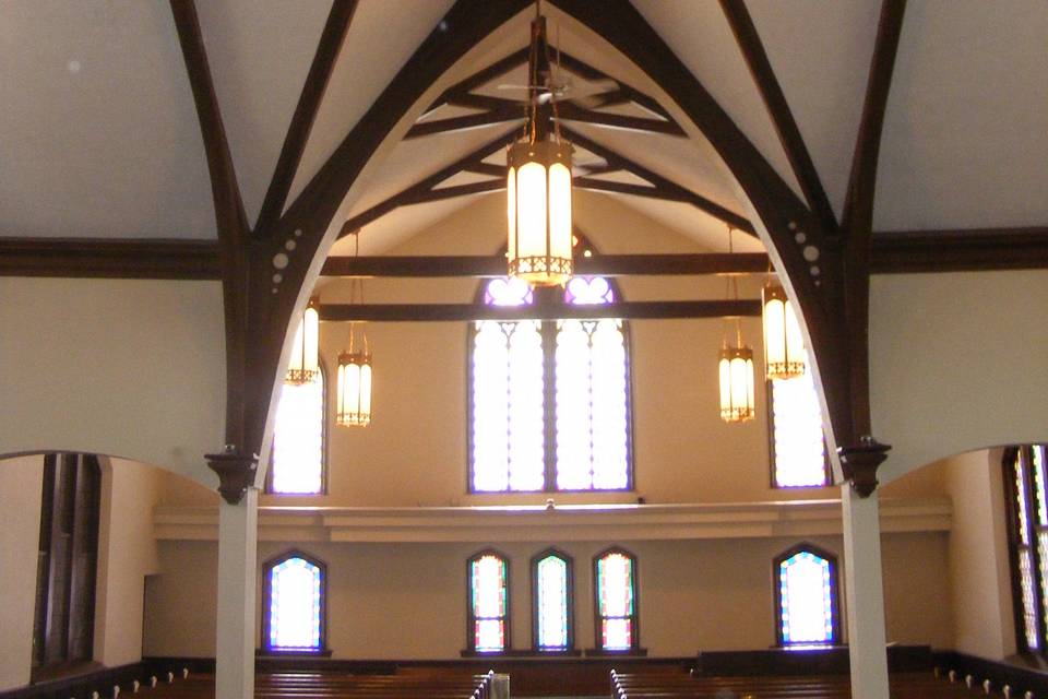 Beautiful vaulted ceiling