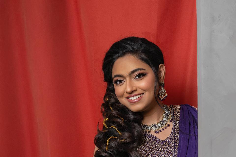 Full-glam Indian bridal look