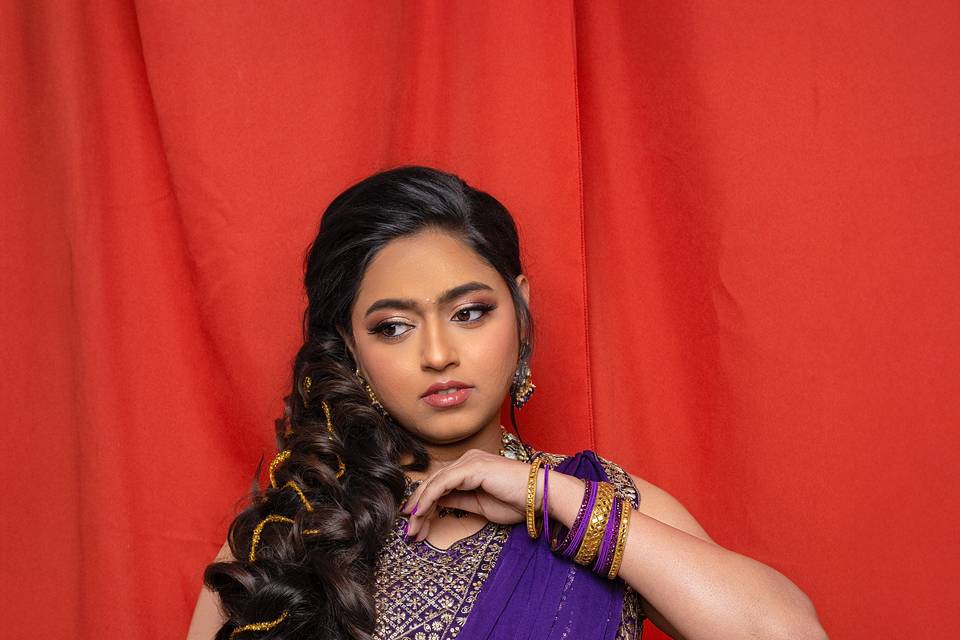 Full-glam Indian bridal look
