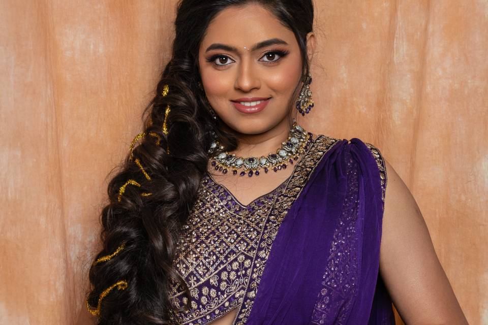 Full-glam Indian bridal look