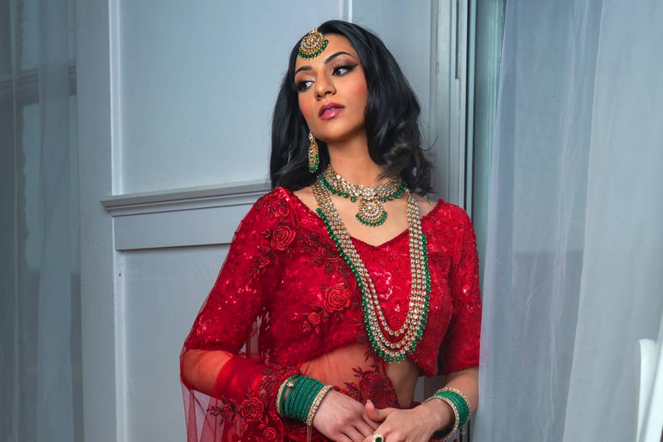 Royalty in Red - Bridal Look