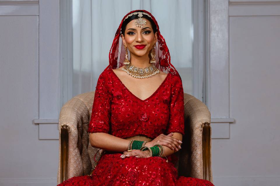 Royalty in Red - Bridal Look