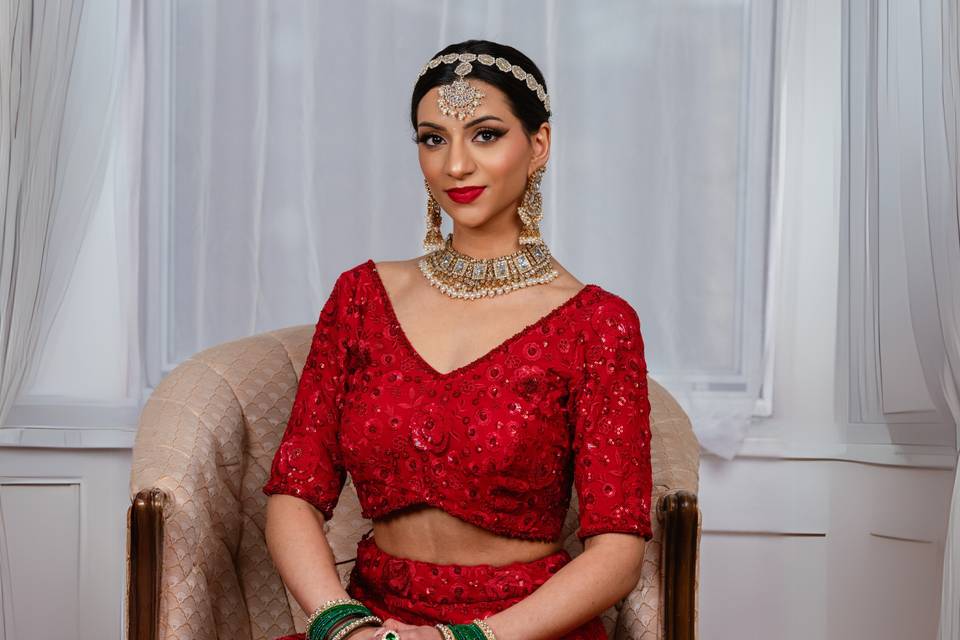 Royalty in Red - Bridal Look