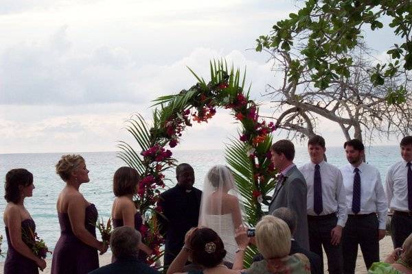 Outdoor wedding ceremony