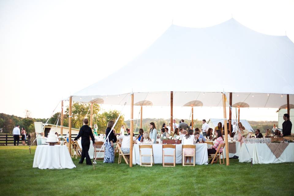 Tented reception