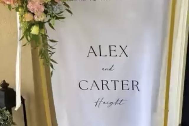 Linen Welcome Sign
