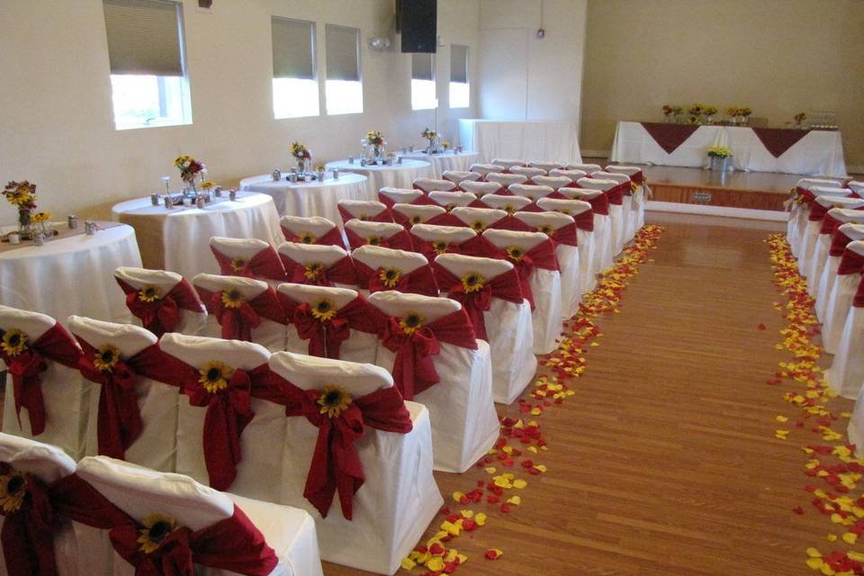 Wedding ceremony area