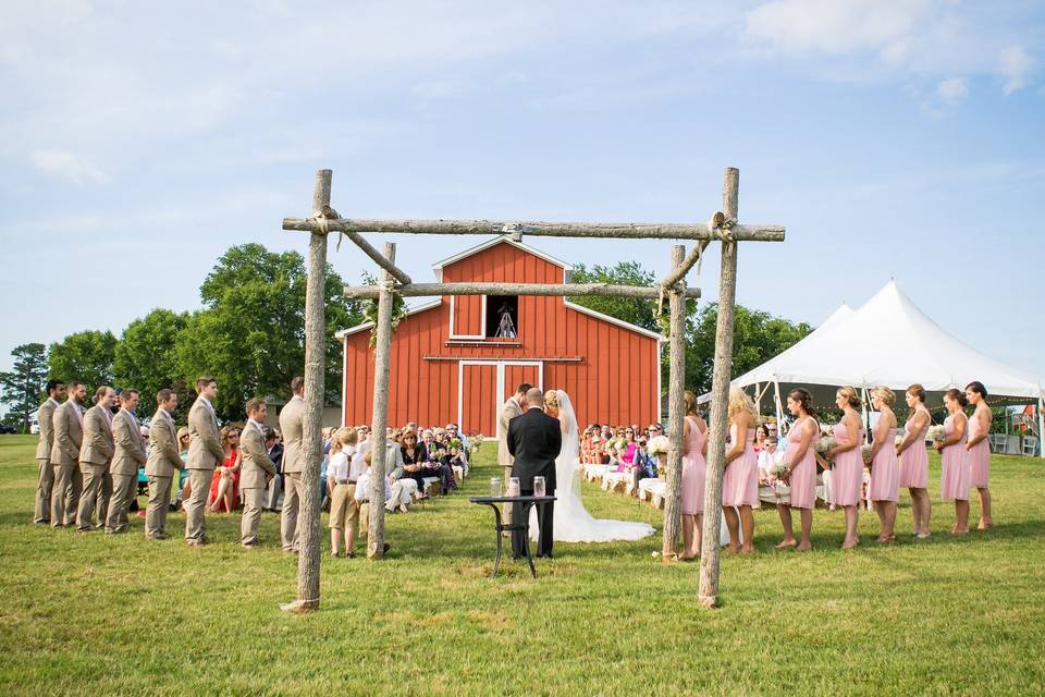 Virginia Barn Wedding at Adams International School