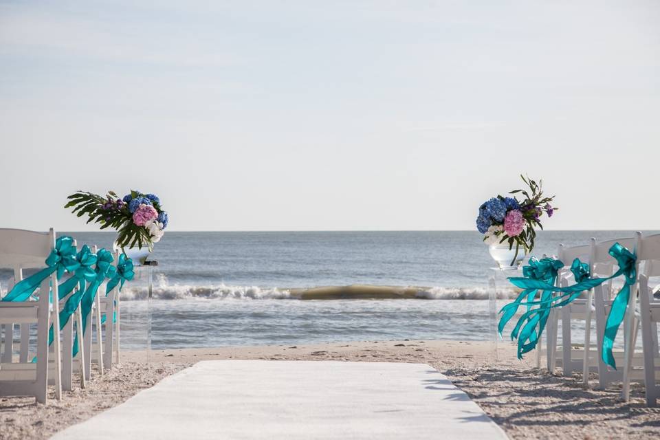 Outdoor wedding ceremony