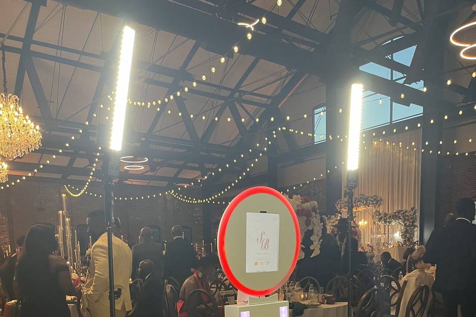 View of Photo Booth and lights