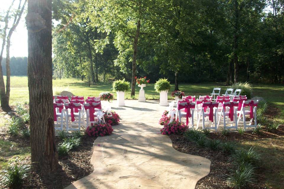 Back lawn wedding at The Manor