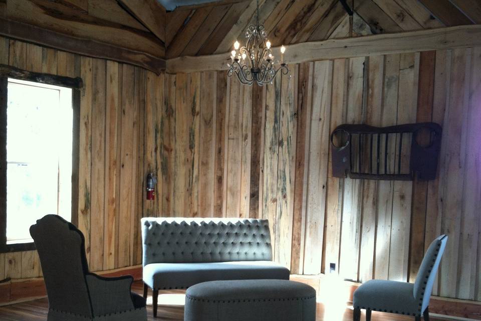 Conversation area for your guests at The Barn