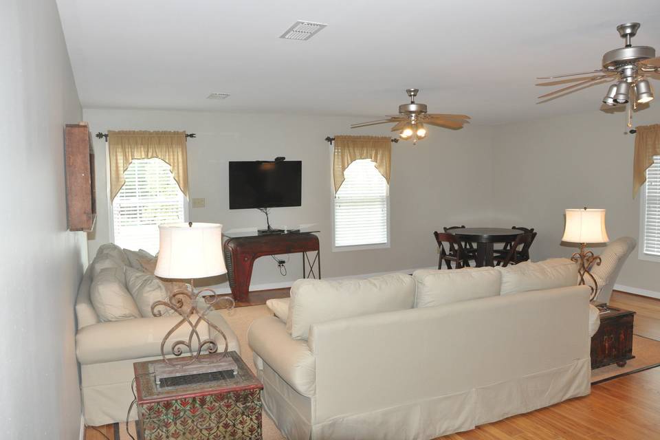 Upstairs media and family room