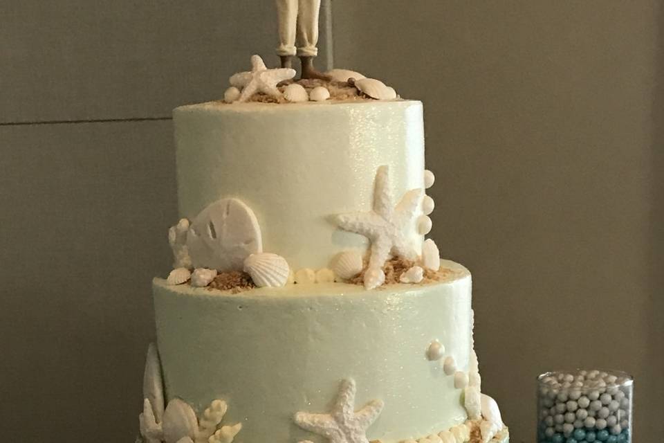 Beach inspired cake