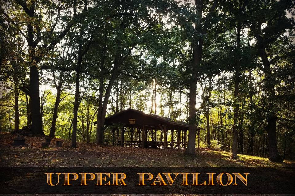 Upper Pavilion. Lighting and electricity. This pavilion is centally located with picnic tables for up to 100.
