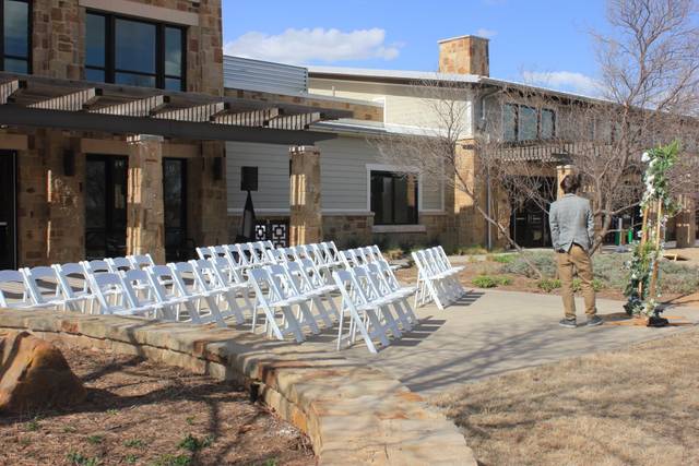 Outdoor ceremony setup