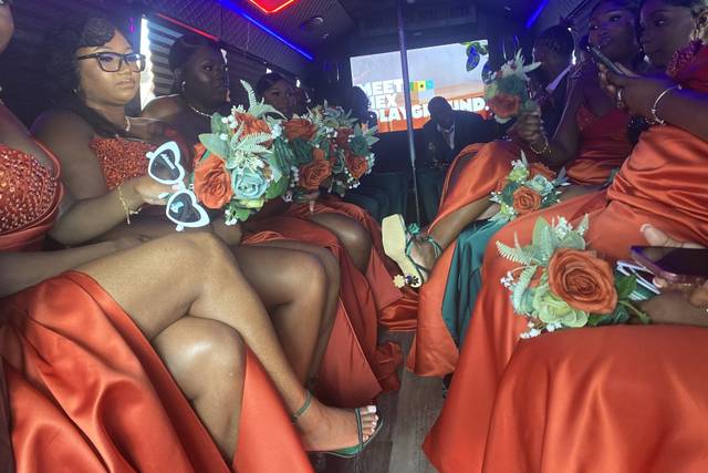 Bridal party on EIP bus