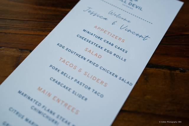 Tasting menu