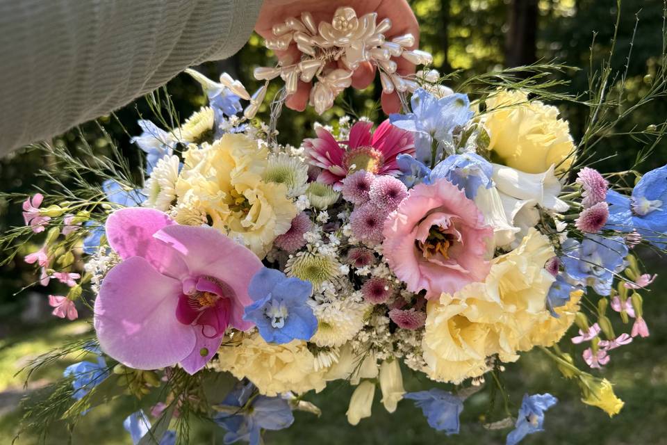 Flower reception purse