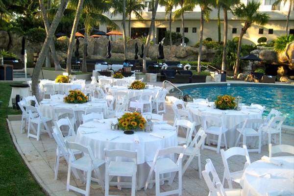 Poolside reception