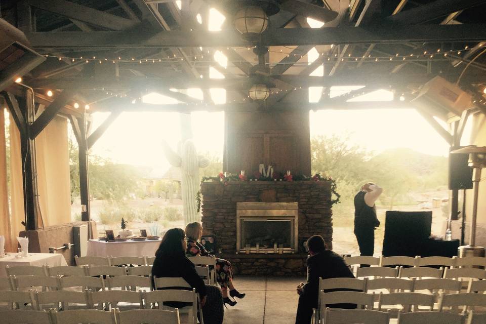 Indoor wedding ceremony