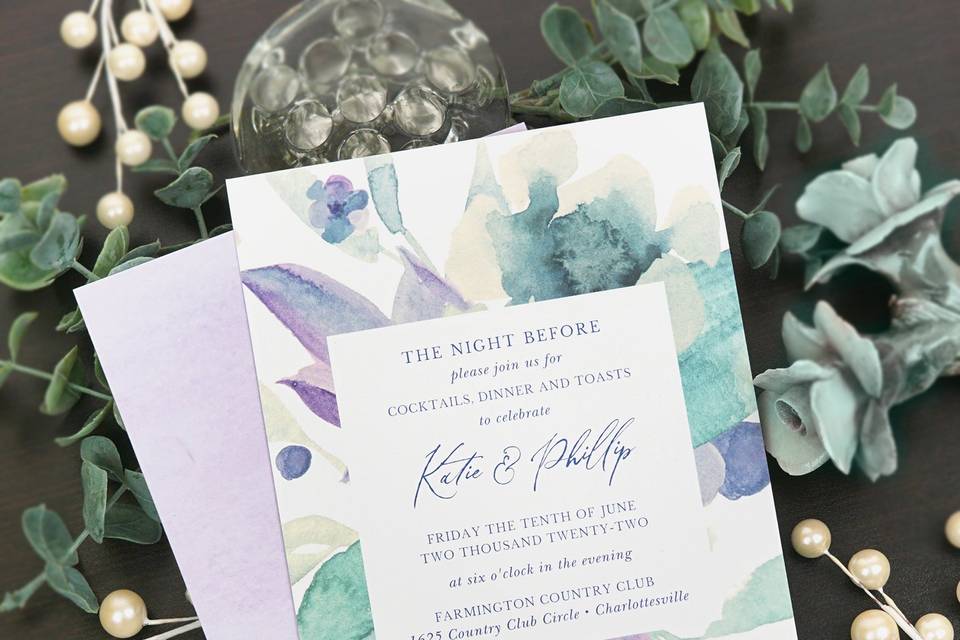 Purple Floral Tags