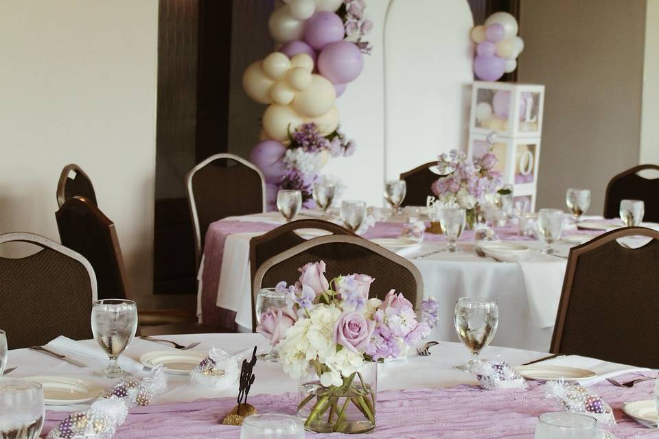 Purple Floral Baby Shower