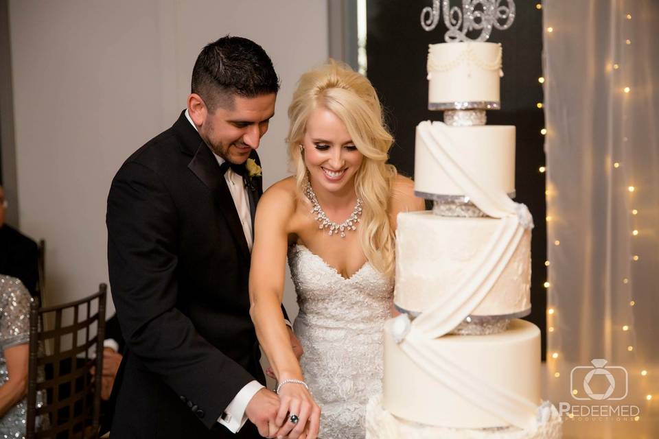 Bride on vanity