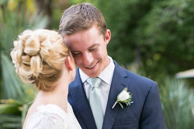 The bride and groom