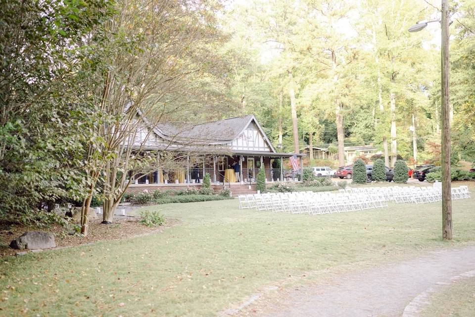 View of Lake House from path