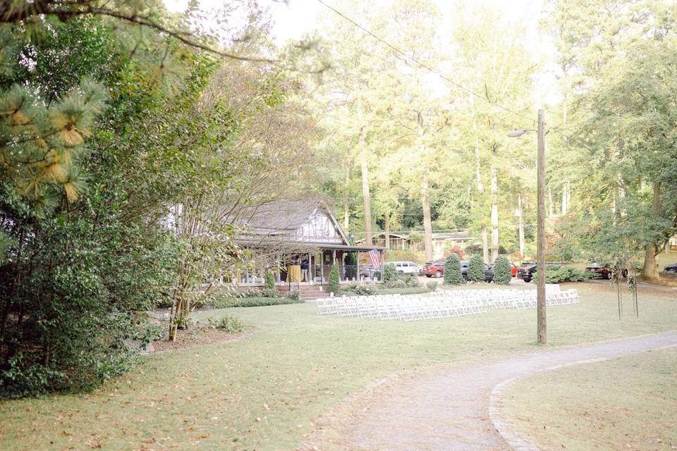 Side view of Lake House