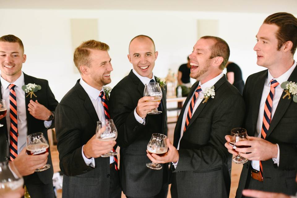 Groom with his groomsmen