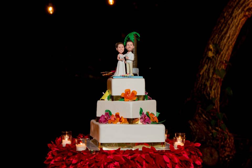 Three tier wedding cake