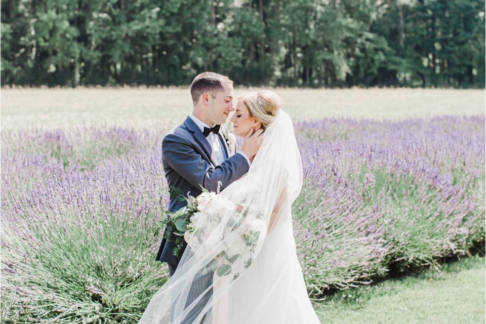 Couple in a lavender field