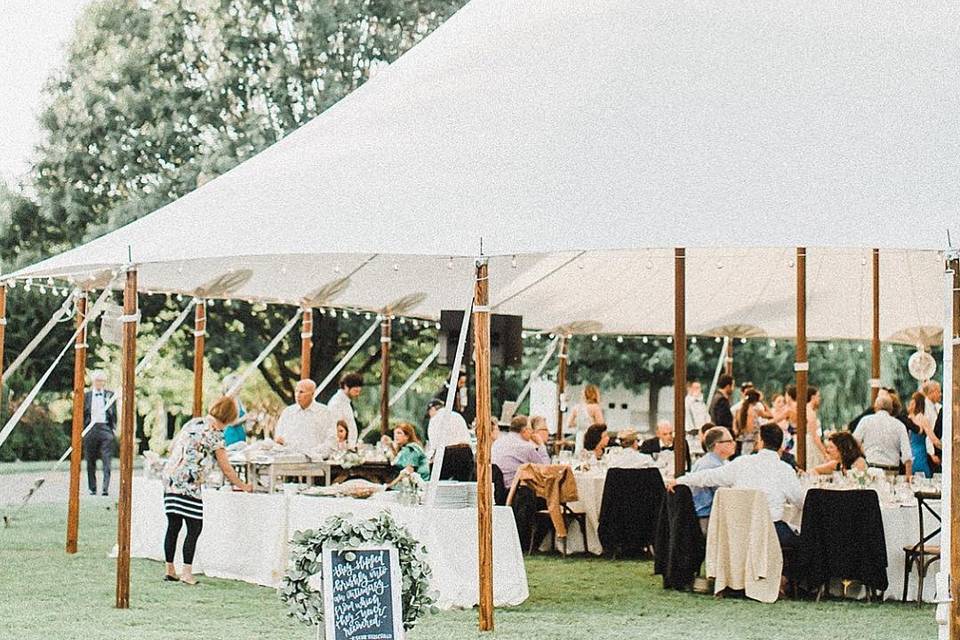 Tenting for a larger wedding