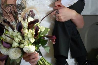 Black and White Wedding Bouquet