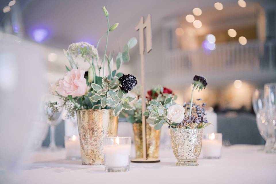 Floral Votive Centerpiece