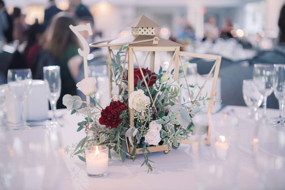 Lantern Floral Centerpiece