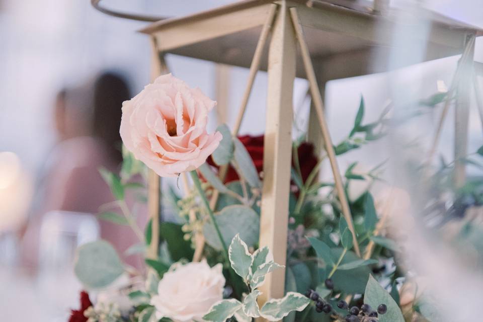 Lantern Floral Centerpiece